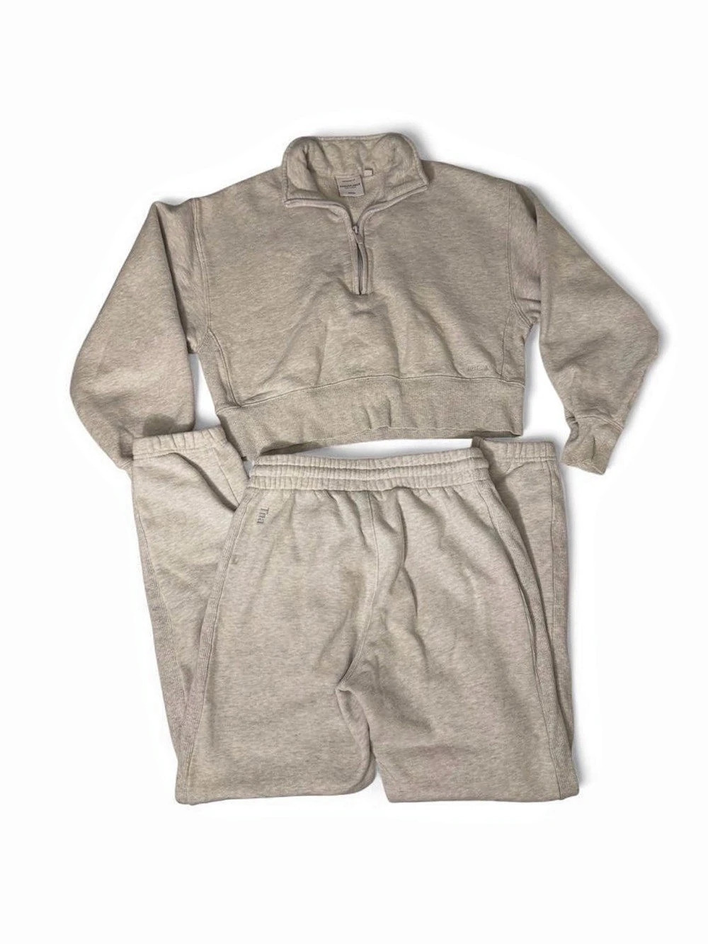 Aritzia/Tna Boyfriend Sweatfleece Set Gray 2XS